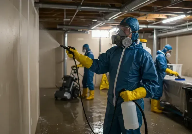 Basement Sanitization and Antimicrobial Treatment process in Pinewood Estates, TX